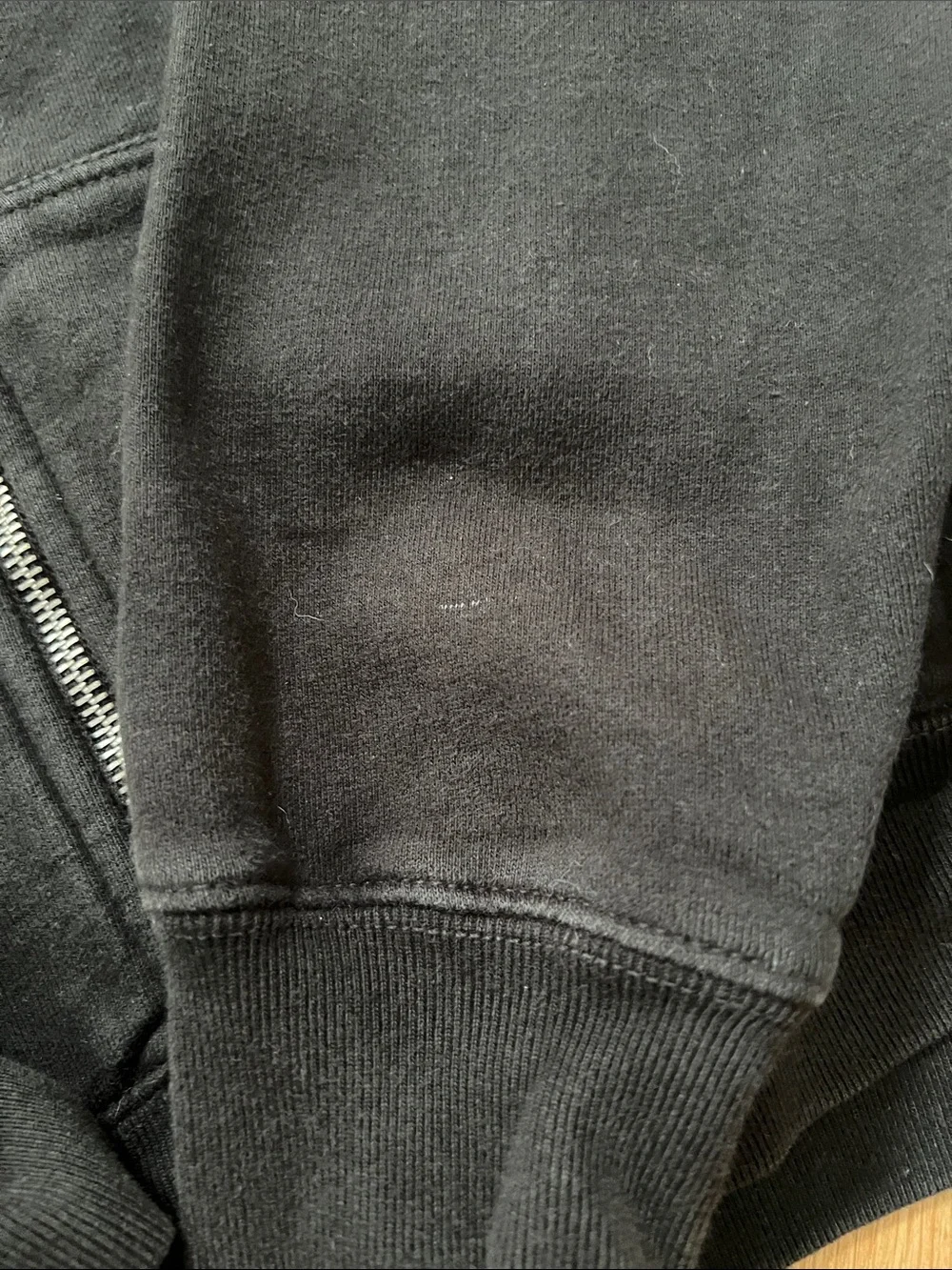 Brandy Melville Black Full-Zip Hooded Sweater